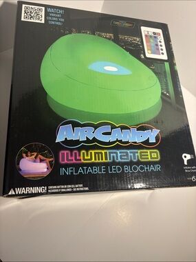 Illuminated Inflatable LED Blochair - Green